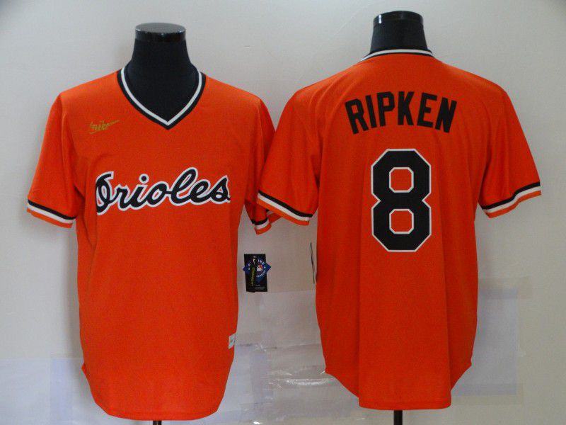 Men Baltimore Orioles #8 Ripken Orange Nike Game MLB Jerseys